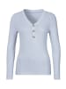 LASCANA Langarmshirt in hellblau