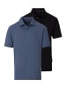 Casa moda Poloshirt Basic in Blau / schwarz