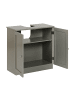 Beliani Waschbeckenunterschrank ATJONI in Grau - (W) 60 x (H) 60 x (L) 30 cm