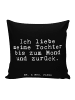 Mr. & Mrs. Panda 40x40 Kissen Ich liebe meine Tochter... mit Spruch in Schwarz