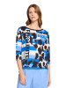 Betty Barclay Printshirt mit Seitenschlitzen in Dunkelblau/Blau