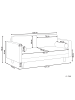 Beliani 3-Sitzer Sofa NURMO in Beige/Dunkler Holzfarbton - (W) 177 x (H) 78 x (L) 74 cm