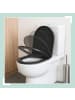 relaxdays Toilettendeckel in Anthrazit - (B)36 x (T)42 cm