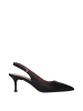 Premiata Schwarz Leder Plateau Pumps