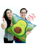 Mr. & Mrs. Panda Deko Kissen Avocado Kern Design ohne Spruch in Weiß