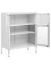 Beliani Vitrine ESHOLT in Weiß - (W) 80 x (H) 102 x (L) 40 cm