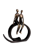 GILDE Skulptur Close bronzefarben, schwarz - (H) 35 cm