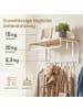 VASAGLE Wandgarderobe Barnet-old in Vintagebraun-Schwarz - (B)66 x (H)27 x (T)30 cm