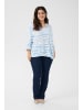 KAFFE curve Langarm-Bluse KCedina Regular fit in Soft Chambray / Chalk Graphic