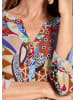 GOLDNER Blusenshirt Florale Druckbluse mit V-Ausschnitt in bunt / gemustert