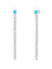 Glanzstücke München Ohrhänger Sterling Silber Glaskristall blau in silber
