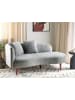 Beliani Chaiselongue CHAUMONT in Grau/Braun - (W) 168 x (H) 75 x (L) 74 cm