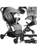 tectake Buggy-Kinderwagen Finn für 0 bis 36 Monate geeignet, Belastbarkeit 15 kg, grau