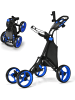 COSTWAY Golf Trolley 4 Rad klappbar in Blau