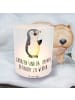 Mr. & Mrs. Panda Teelichthalter Glas Pinguin Amputation mit Spruch in Transparent