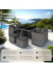 tectake Aluminium Rattan Gartenlounge für 4 bis 8 Personen, Inkl. Schutzhülle