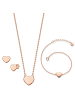 Glanzstücke München Schmuckset Herz aus Sterling Silber in roségold