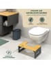 eluno Toilettenhocker ca. 43,5 x 18,5 x 28 cm (B/H/T)