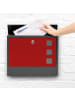 relaxdays Briefkasten in Schwarz-Rot- (B)36 x (H)30 x (T)10 cm