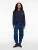 Vila Langärmeliges Sweatshirt in Navy Blazer