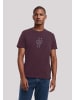 F4NT4STIC T-Shirt Mystical Snake Bestickt in maroon