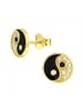 Alexander York Ohrstecker YIN YANG in Gold aus 925 Sterling Silber, 2-tlg.