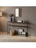 relaxdays Konsolentisch in Braun/ Schwarz - (B)120 x (H)80 x (T)20 cm