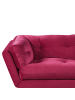 Beliani 3-Sitzer Sofa LENVIK in Rot/Schwarz - (W) 210 x (H) 75 x (L) 90 cm