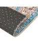 Beliani Kurzflor GORDES in Beige/Blau - (W) 80 x (L) 240 cm