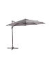 Beliani Ampelschirm SAVONA in Grau/Schwarz - (W) 294 x (H) 257 x (L) 294 cm