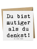 Mr. & Mrs. Panda Grußkarte Spruch Alleine schlafen lernen Mutige... in Weiß