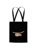Mr. & Mrs. Panda Tote Bag Faultier Kind ohne Spruch in Schwarz