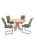 möbel-direkt 5tlg. Tischgruppe bestehend aus Esstisch und 4 Stühlen in grün