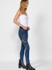 KOROSHI LANGE JEANS SCHMALE HOSE in blau