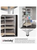 tectake Schwerlastregalsystem Gustav variable Montage im Stecksystem, silber