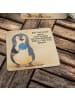 Mr. & Mrs. Panda Tischuntersetzer Pinguin Lolli Design mit Spruch in Weiß