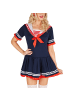 tectake Süßes Kleid, blau/rot/weiß