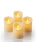 relaxdays 4 x LED Kerzen in Creme