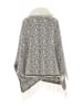 CHANI Damen Poncho in Wollweiss Schwarz