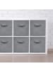 relaxdays 12 x Aufbewahrungsbox in Hellgrau - (B)28 x (H)26,5 x (T)28 cm