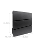 relaxdays Briefkasten in Schwarz - (B)35,5 x (H)37,5 x (T)10,5 cm