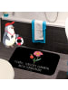 Mr. & Mrs. Panda Badeteppich Blume HageRundunge mit Spruch in Schwarz