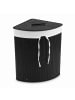 NUXIO Wäschekorb aus Bambus, 60 L in Schwarz, (B) 37 x (H) 60 x (L) 37 cm