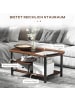 HOMCOM Couchtisch-100L x 60B x 46H cm-Braun