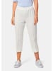 GOLDNER Kurzgröße:  Trageangenehme 7/8-Rippenhose in cremeweiß