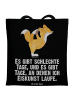 Mr. & Mrs. Panda Umhängetasche Fuchs Eiskunstläufer mit Spruch in Schwarz