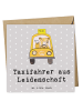 Mr. & Mrs. Panda Deluxe Karte Taxifahrer Leidenschaft mit Spruch in Grau Pastell