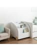 relaxdays Bücherregal „3 Fächer“ in Weiß/ Natur – (B)46 x (H)43,5 x (T)40 cm