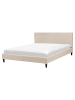 Beliani Doppelbett FITOU in Beige/Braun - (W) 170 x (H) 87 x (L) 214 cm