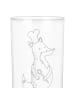 Mr. & Mrs. Panda Wasserglas Fuchs Koch mit Spruch in Transparent